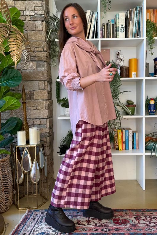 Paloma Tela Neckerchief Blouse Antique Rose